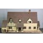 6' Long Vintage Custom Wood Tudor Style Dollhouse