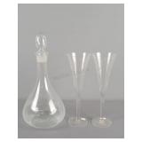 Princess House Flutes & Glass Decanter