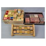 Lot Of Vintage Wood Toy Blocks