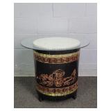 Handmade & Carved Wooden Drum Table