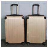 2x Bid 360 Rolling Full Size Hardside Suitcases