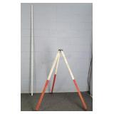 Lot Vintage Wooden Surveyors Tripod