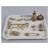 11x The Bid  Assorted Brass Items