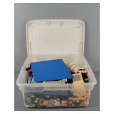 Large Lot Assorted Legos With Tote