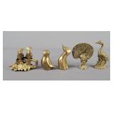 5x Bid Brass Animal Figurines