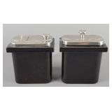 2x Bid Hall Vintage Fountain Topping Containers