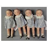 4x Bid Very Old 5" Bisque Doll