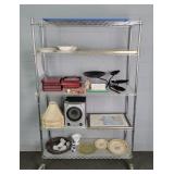 Rack Of Assorted Household Items