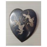Sterling Siam Silver Thai Goddess Dancers Heart