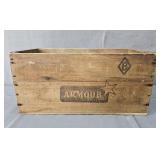 Vintage Wooden Shipping Crate " Armour"