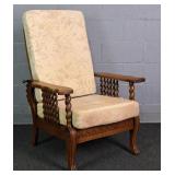 Vintage Morris Style Oak Reclining Chair