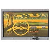 Dapy Lighted Am/fm Dashboard Poster Radio W/ Clock