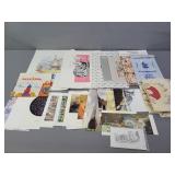Lot Of Ephemera Post Cards, Art And More