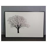 Framed Minimalist Tree Print On Canvas