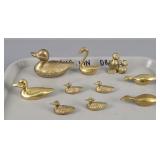 10x Bid Brass Waterfowl Figures