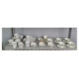 32 Pc Purple Flower China Some Sandwich Sets