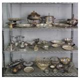 50 Pc Lot Silver Plate Items