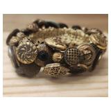 Vintage / Antique Brass & Metal Buttons Bracelet