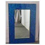 Pier One Wood Rame Mosaic Tile Wall Hung Mirror