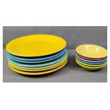 13 Pc Fiesta Ware Dinner Plate & Small Bowl