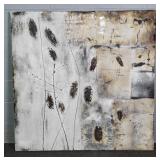 Mercan Textured Mixed Media Print On Canvas