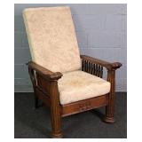 Vintage Oak Reclining Morris Style Chair