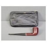 Vintage Tobacco Pipe W/ Tobacco/pipe Storage Bag