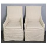 2x Bid Restoration Hardware High End Accent Chairs