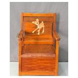 Vintage Wooden Childs Potty Seat