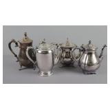 4x Bid Silver Plate Tea Pourers