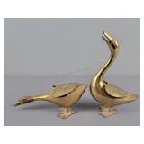 2x Bid Brass Geese