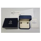 14k Gold Mikimoto 10mm Black Pearl Earrings