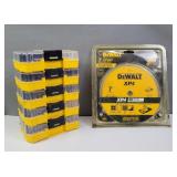 Dewalt 7" Saw Blade & Drill Bits In Organizer