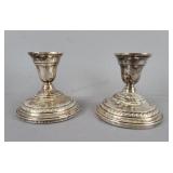 Columbia Weighted Sterling Candle Stick Holders