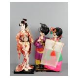 2x Bid Traditional Vintage Japanese Display Dolls