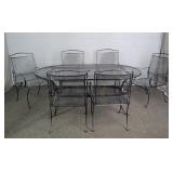 7 Pc Set Wrought Iron Patio Set