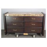 Furn Land South Beautiful Marble Top Dresser