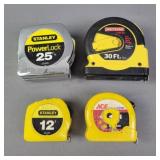 4x Bid Stanley & More Tape Measures