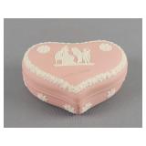 Pink Wedgwood Jasperware Heart Trinket
