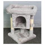 Plush Kitty Perch W/ Natural Scratching Posts