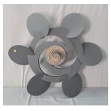 28" 5 Blade Metal Fan Wall Art