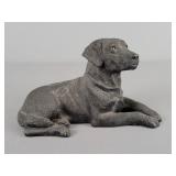 Lying Black Labrador Figurine By Sandra Brue