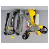 2 Pc Lot Inflatable Life Vest See Info Photo