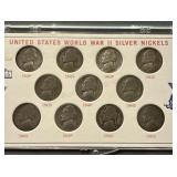 Collection Of All Dates Of Silver War Nickels (11)