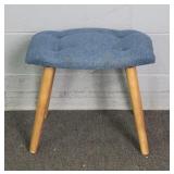 Upholstered Stool W/ Solid Wooden Lags
