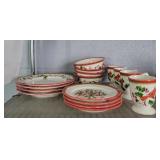 16 Pc Gibson Cardinal Dinnerware