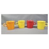 4x Bid Fiesta Ware Coffee Mugs