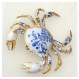 New Blue & White Porcelain Style Enamel Brooch Pin