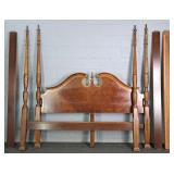 King Size Inlay Mahogany Tall Post Bed