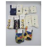 11 Pair New Ladies Fashion Socks Unstreahed 6.5in